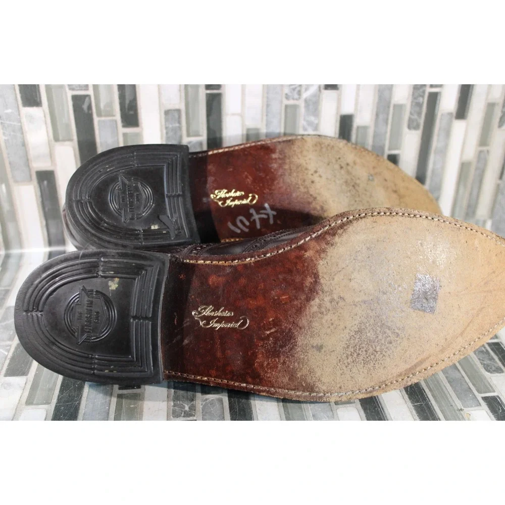 The Florsheim Shoe Imperial Duality Brown Leather Shoes Size‎ 10 No Laces